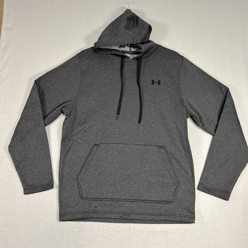 Under Armour Sweatshirt Mens Small Gray Pullover Hoodie Loose Athletic 1359857